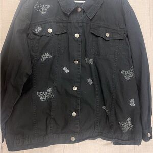 Quacker Factory Black Denim Jacket